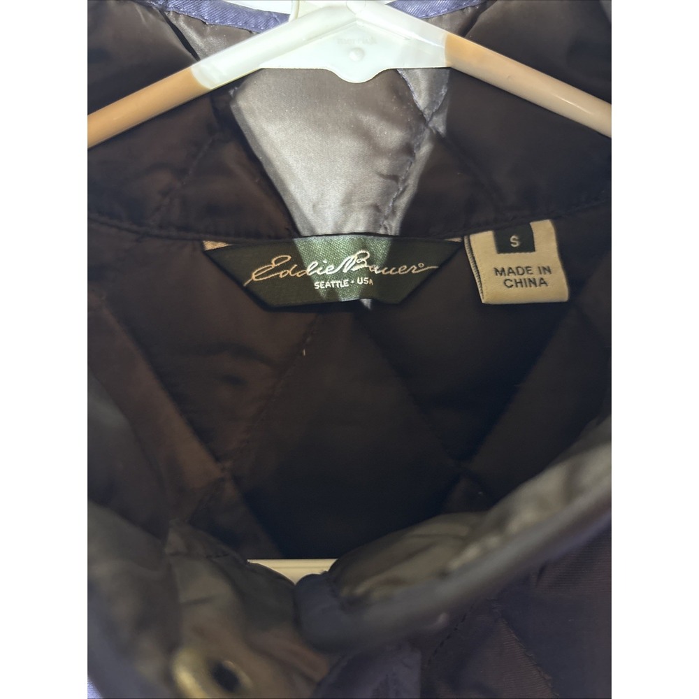 Eddie Bauer Goose Down Vest Women's Sz S Black EB550‎ Fill Power Puffer Jacket - Picture 2 of 8